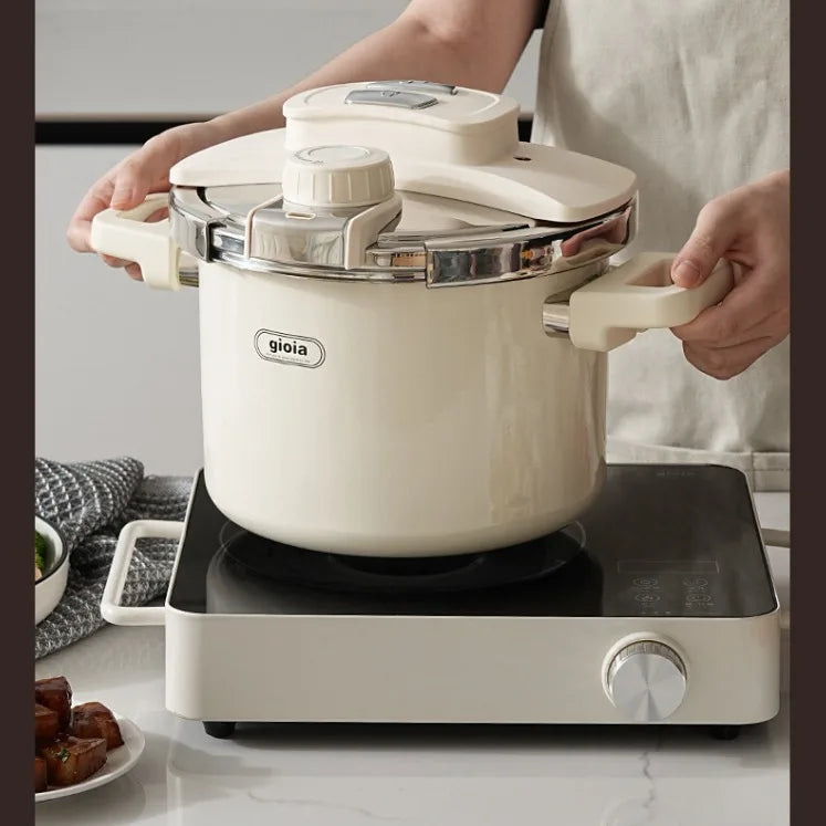 6L Enamel Pressure Cooker Multifunctional Pressure-Limited Explosion-proof Pressure Cooker Stainless Steel Kitchen Pressure Pot
