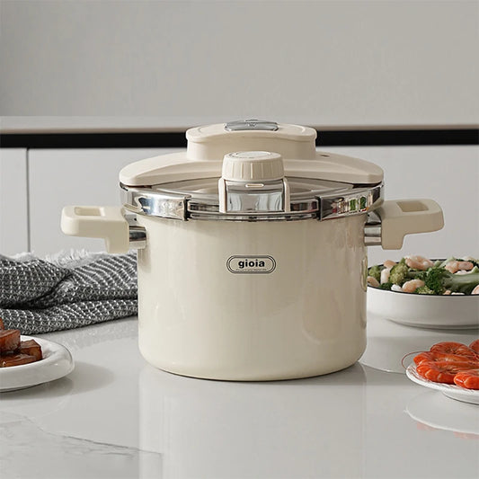 6L Enamel Pressure Cooker Multifunctional Pressure-Limited Explosion-proof Pressure Cooker Stainless Steel Kitchen Pressure Pot